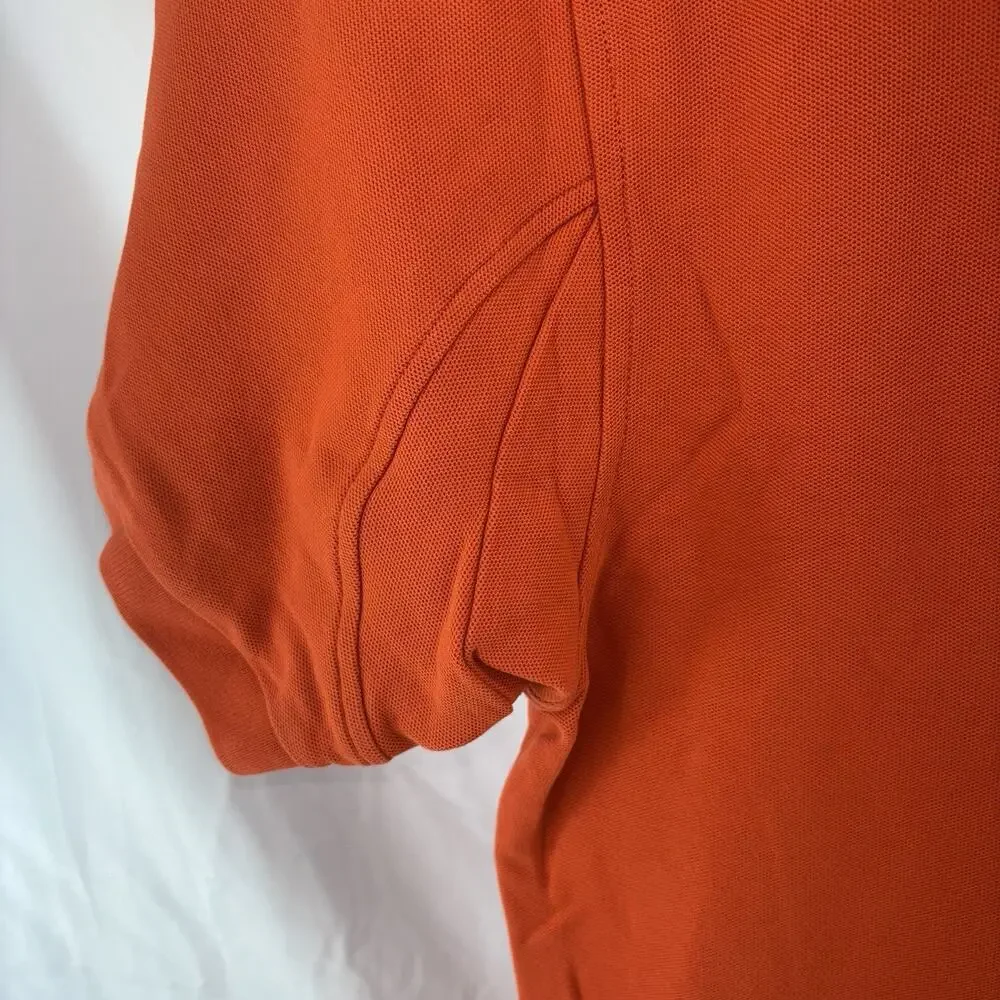 Orvis Polo Shirt Mens 2XL (unmarked) Orange Stretch Casual - Picture 6 of 8